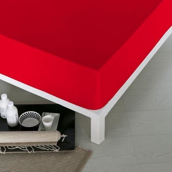 Lakan Naturals Red - mått: Mått Säng på 135 (135 x 190 cm)