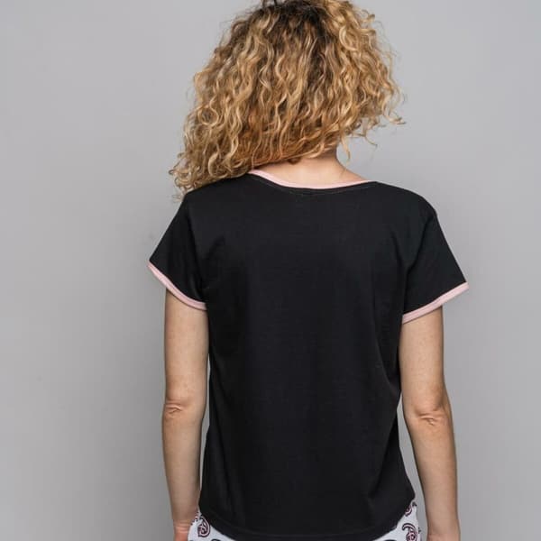 Pyjamas Disney Svart (Vuxna) - S