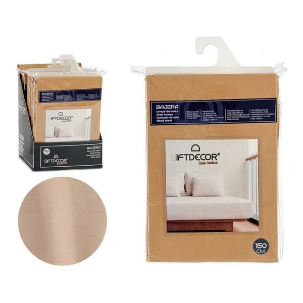bundplastik Beige - UK dobbeltseng (135 x 200 cm)