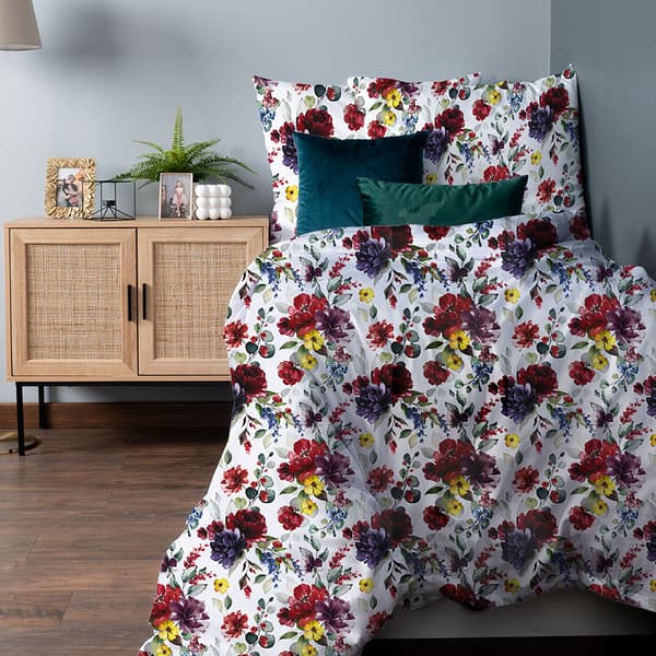 JOLANDA Premium satinsängkläder - floral madness - dubbelsidig 160x200cm