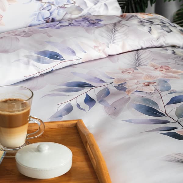 ORCHIDEA, PREMIUM sengesæt i bomuldssatin 160x200 cm, dobbeltsidet tryk (så længe lager haves) T20193
