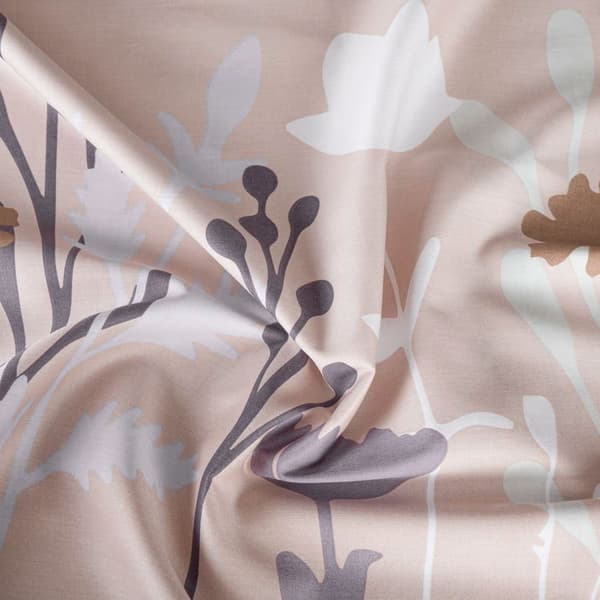 CLEO sengesæt 160x200 cm - satin bomuld, diskret blomstermønster