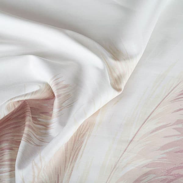 INDINA bäddset 160x200 cm - satinbomull, elegant pampasgräsmönster