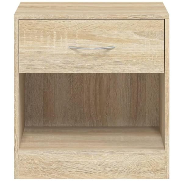vidaXL Sängbord 2 st med låda ekfärgad