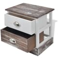 Miniatyrbilde 4 av 10: vidaXL Nattbord 2 stk brun og hvit