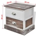 Miniatyrbilde 8 av 10: vidaXL Nattbord 2 stk brun og hvit