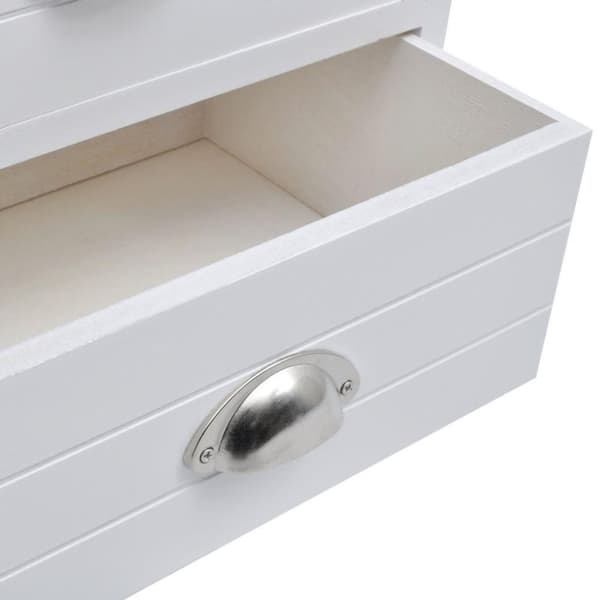 vidaXL Fransk Sengebord 2 stk Hvid