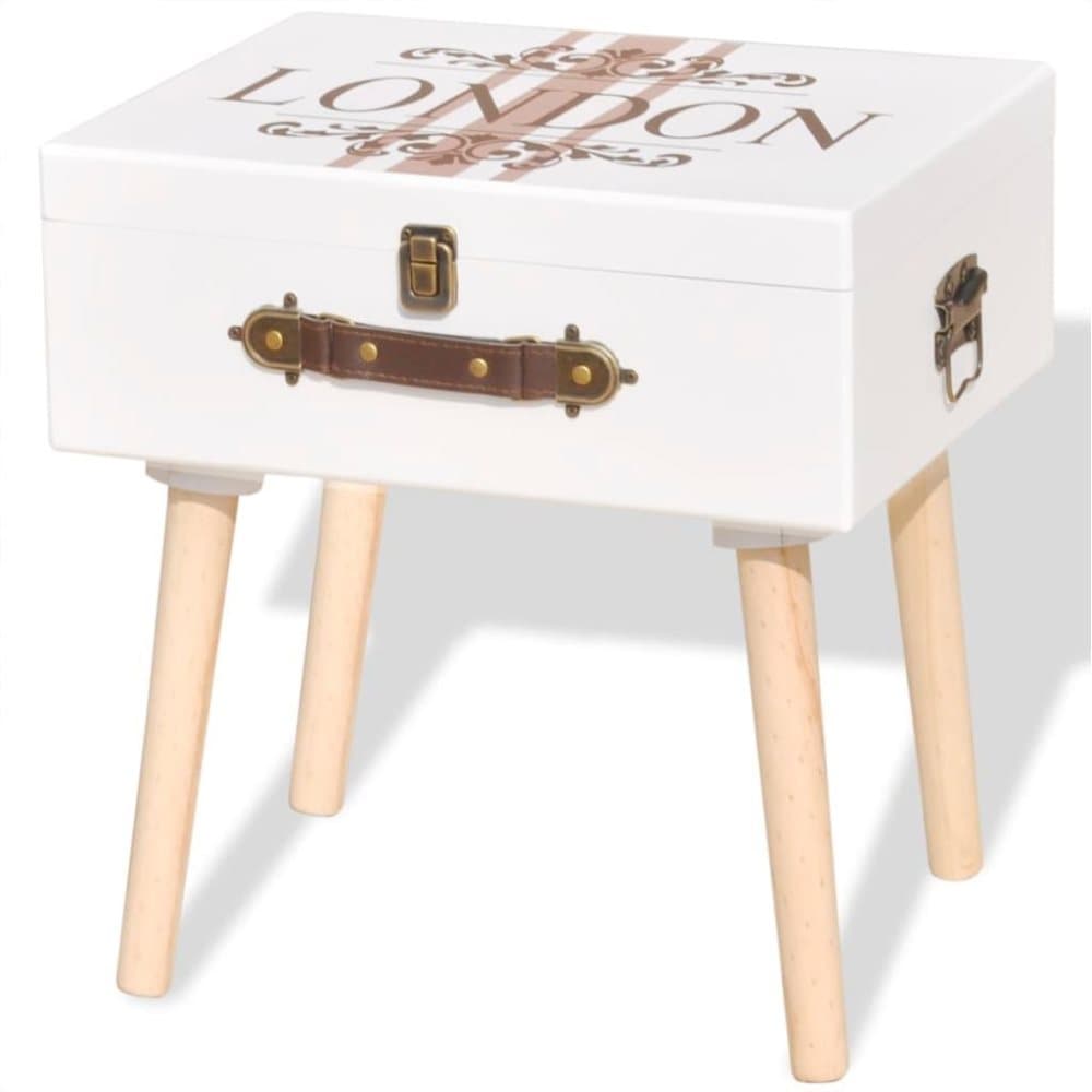 vidaXL 243167 Sidekabinett 40x30x41,5 cm Hvit