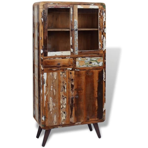 vidaXL skab 90x40x190 cm massivt genbrugstræ