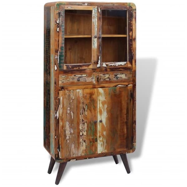 vidaXL skab 90x40x190 cm massivt genbrugstræ