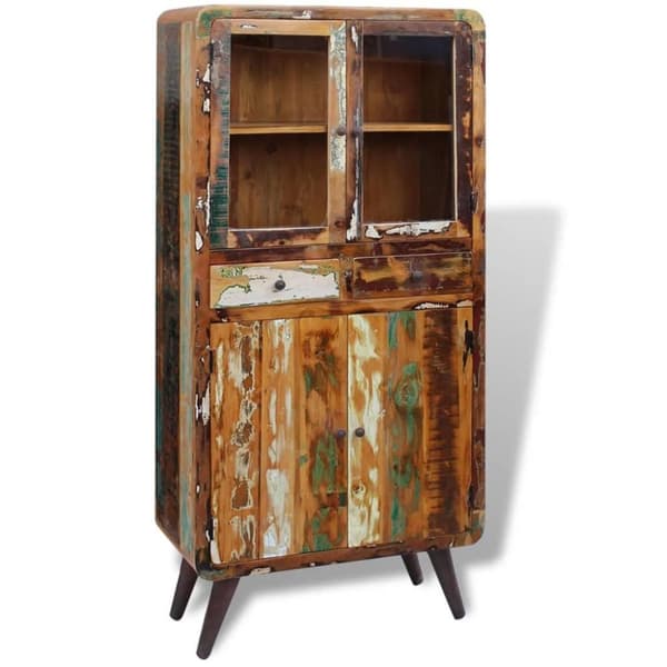 vidaXL skab 90x40x190 cm massivt genbrugstræ