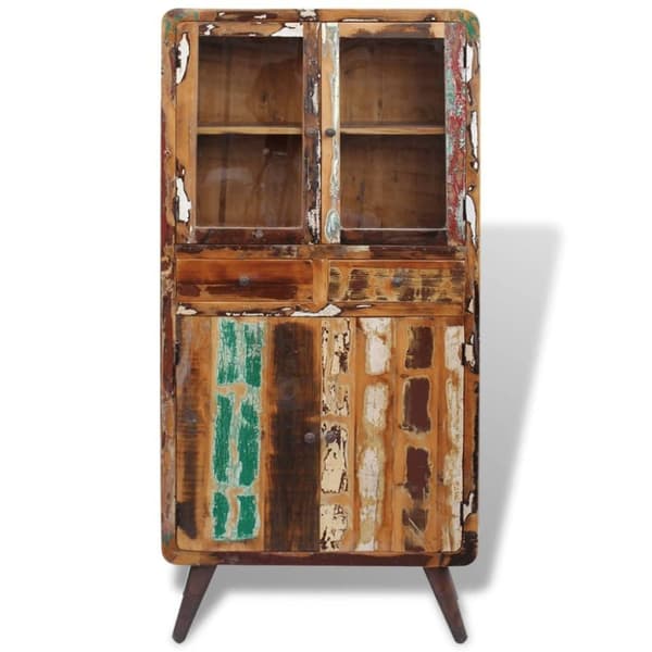 vidaXL skab 90x40x190 cm massivt genbrugstræ