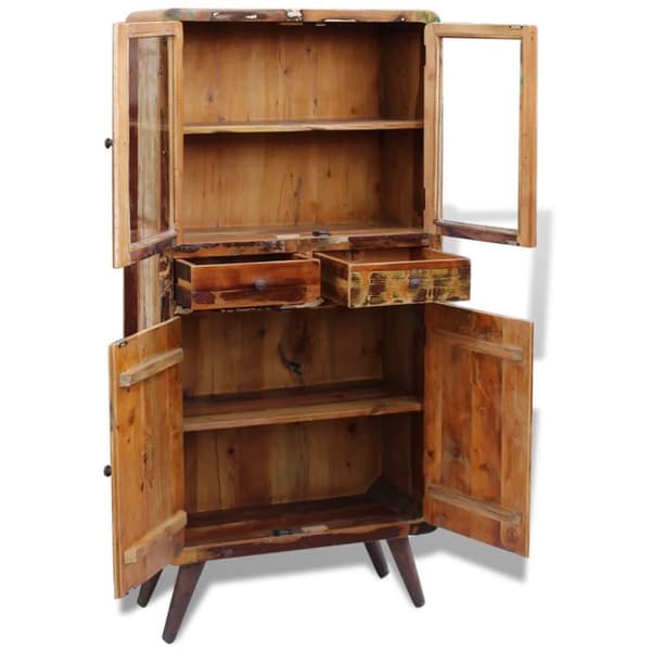 vidaXL skab 90x40x190 cm massivt genbrugstræ