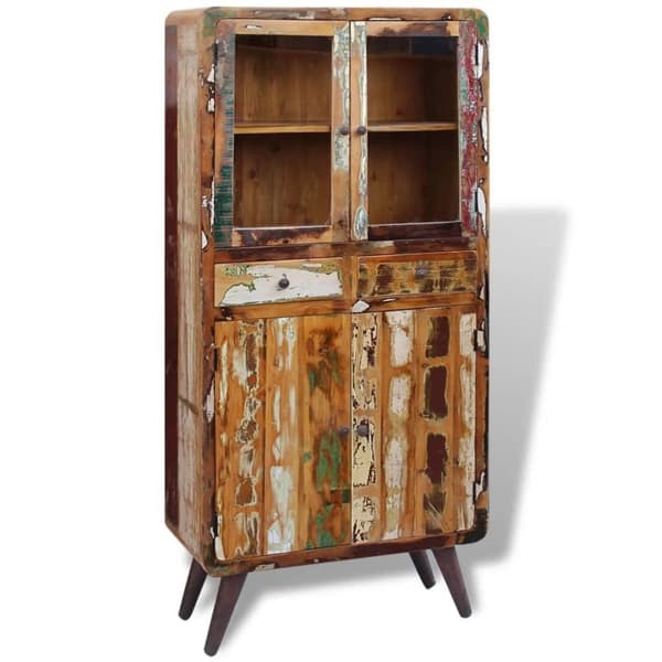 vidaXL skab 90x40x190 cm massivt genbrugstræ