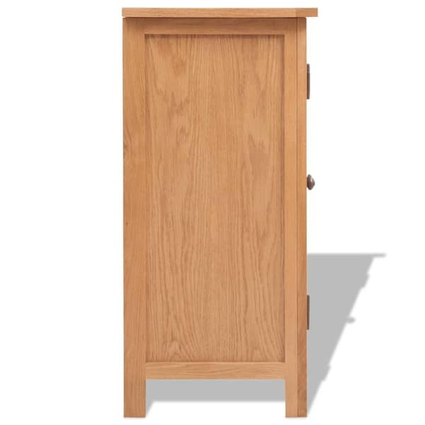 vidaXL Skjenk 70x35x75 cm heltre eik