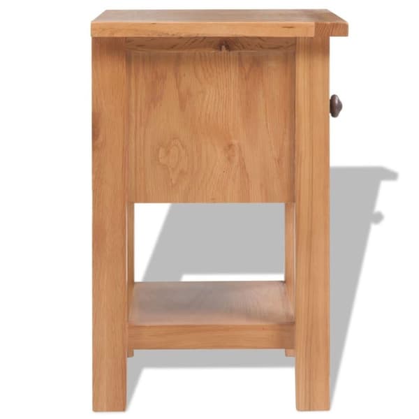 vidaXL Nattbord 36x30x47 cm heltre eik