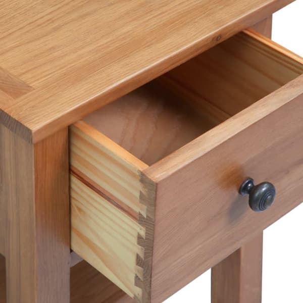vidaXL Nattbord 36x30x47 cm heltre eik
