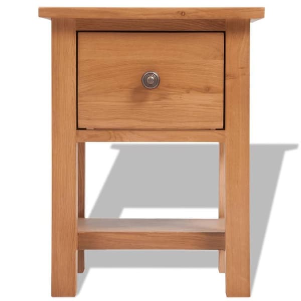 vidaXL Nattbord 36x30x47 cm heltre eik