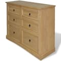 Miniatyrbilde 1 av 5: vidaXL Skjenk meksikansk furu corona-stil 110x43x81 cm
