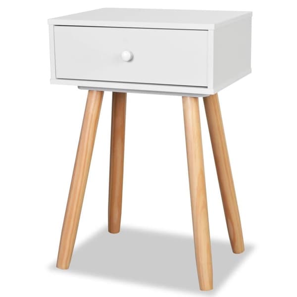 vidaXL Yöpöydät 2 kpl mänty 40x30x61 cm Valkoinen