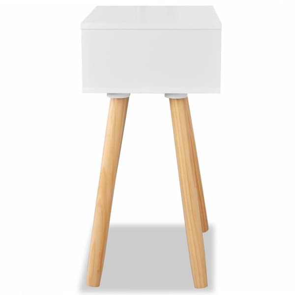 vidaXL Yöpöydät 2 kpl mänty 40x30x61 cm Valkoinen