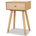 Miniatyrbillede 3 af 10: vidaXL sengebord 2 stk. massivt fyrretræ 40 x 30 x 61 cm brun