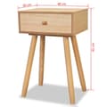Miniatyrbillede 8 af 10: vidaXL sengebord 2 stk. massivt fyrretræ 40 x 30 x 61 cm brun
