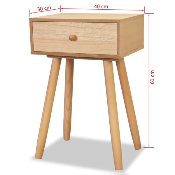 vidaXL sengebord 2 stk. massivt fyrretræ 40 x 30 x 61 cm brun