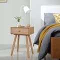 Miniatyrbillede 9 af 10: vidaXL sengebord 2 stk. massivt fyrretræ 40 x 30 x 61 cm brun