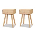 Miniatyrbillede 1 af 10: vidaXL sengebord 2 stk. massivt fyrretræ 40 x 30 x 61 cm brun