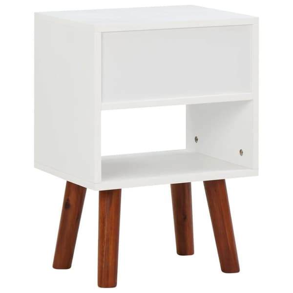 vidaXL Sängbord massivt akaciaträ 40x30x57 cm