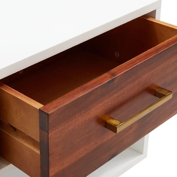 vidaXL Sängbord massivt akaciaträ 40x30x57 cm