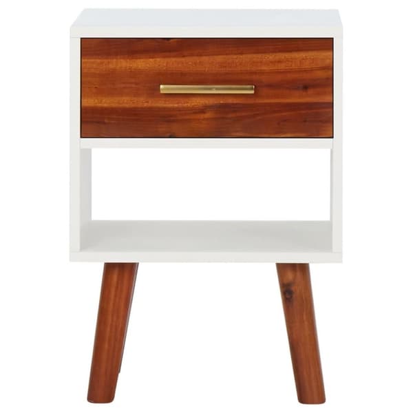 vidaXL Sängbord massivt akaciaträ 40x30x57 cm