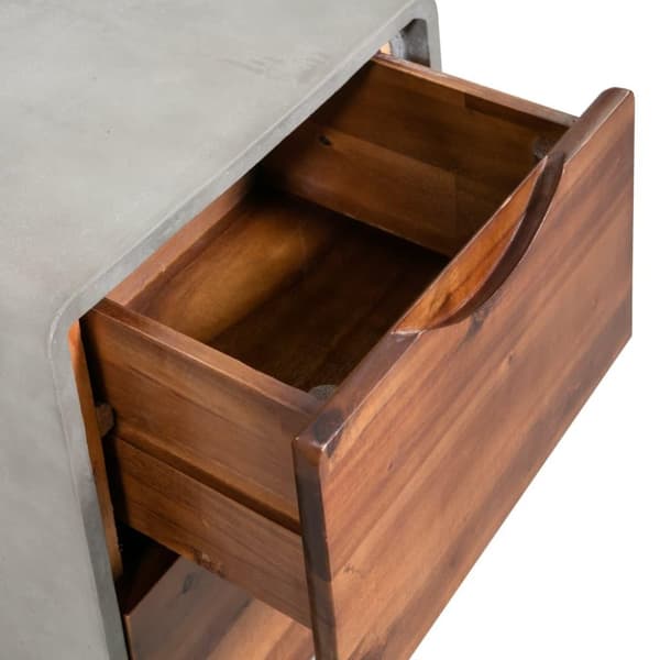 vidaXL Nattbord betong heltre akasie 40x30x50 cm