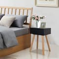 Miniatyrbilde 10 av 10: vidaXL Nattbord 2 stk heltre furu 40x30x61 cm svart