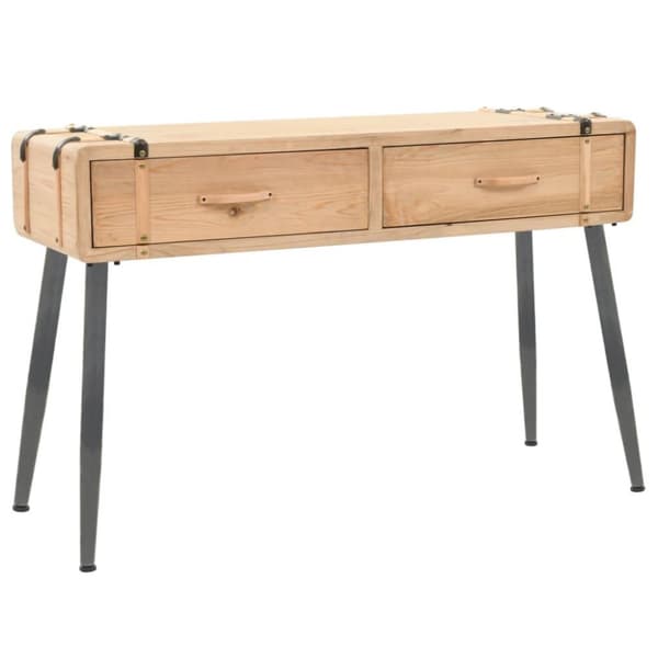 vidaXL konsolbord massivt fyrretræ 115 x 40,5 x 76 cm