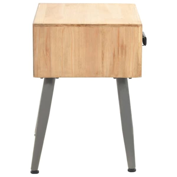 vidaXL sengebord massivt grantræ 43 x 38 x 50 cm