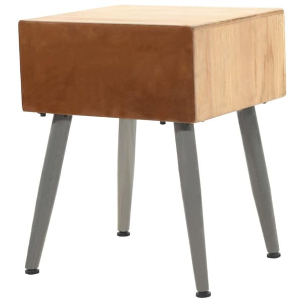 vidaXL sengebord massivt grantræ 43 x 38 x 50 cm