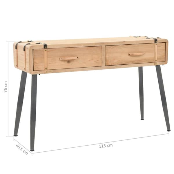 vidaXL Konsollbord heltre gran 115x40,5x76 cm