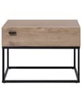 Pikkukuva 4 / 11: Yöpöytä tumma puu 55 x 39 x 41 cm lastulevy MDF-levy metalli laatikko moderni