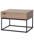 Pikkukuva 5 / 11: Yöpöytä tumma puu 55 x 39 x 41 cm lastulevy MDF-levy metalli laatikko moderni