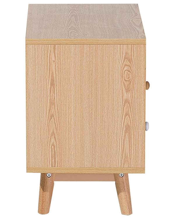 Sengebord Hvid Grå Lyst Træ 47 x 40 cm Lille Firkantet Natbord med Skuffer Skandinavisk Klassisk Soveværelse Indretning Tilbehør Pigeværelse