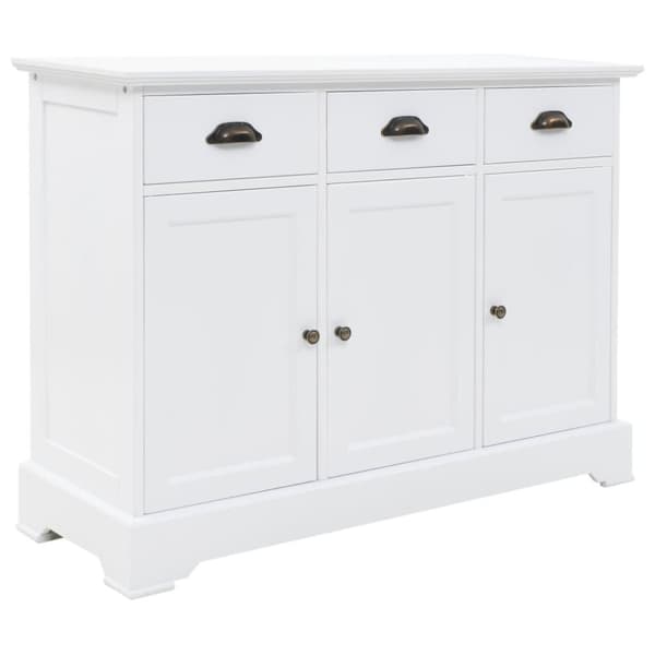 vidaXL skænk med 3 låger 105x35x77,5 cm MDF og fyrretræ