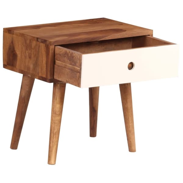 vidaXL sengebord massivt sheeshamtræ 45 x 30 x 45 cm