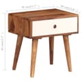 Miniatyrbillede 8 af 11: vidaXL sengebord massivt sheeshamtræ 45 x 30 x 45 cm