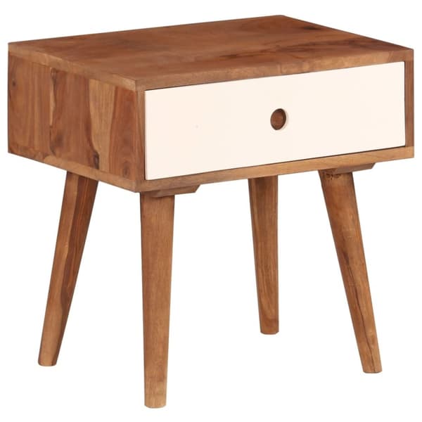 vidaXL sengebord massivt sheeshamtræ 45 x 30 x 45 cm
