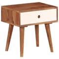 Miniatyrbillede 9 af 11: vidaXL sengebord massivt sheeshamtræ 45 x 30 x 45 cm