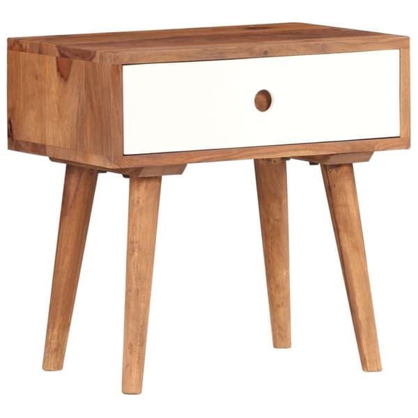 vidaXL sengebord massivt sheeshamtræ 45 x 30 x 45 cm