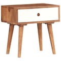 Miniatyrbillede 10 af 11: vidaXL sengebord massivt sheeshamtræ 45 x 30 x 45 cm