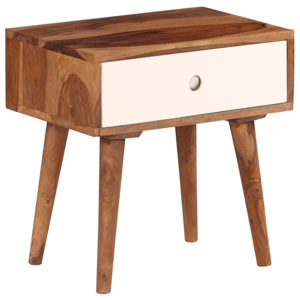 vidaXL sengebord massivt sheeshamtræ 45 x 30 x 45 cm